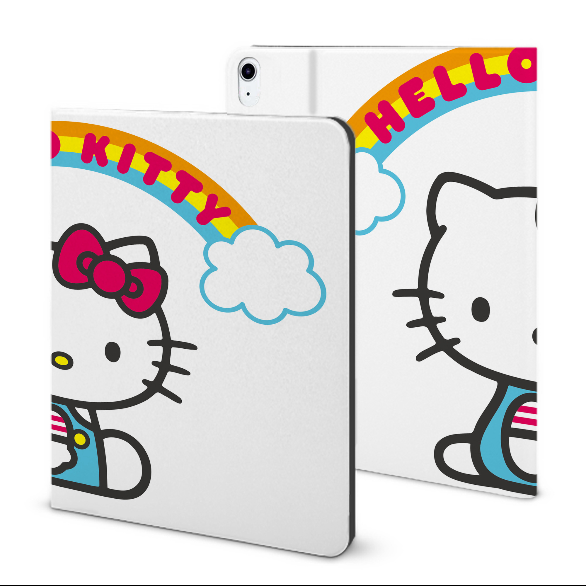 （画像用） Hello Kitty ハローキティ IPad ケース ブック型 PUレザー TPU 耐衝撃 軽量 薄型 ペン収納なし 全面保護 IPad 各モデル対応